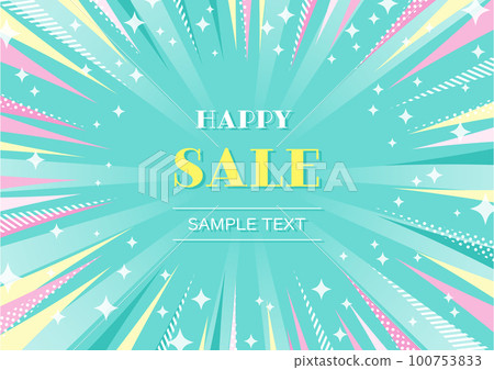 Happy feeling frame flyer material mint green 100753833