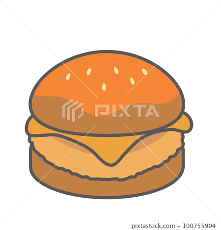 illustration of fish burger 100755904