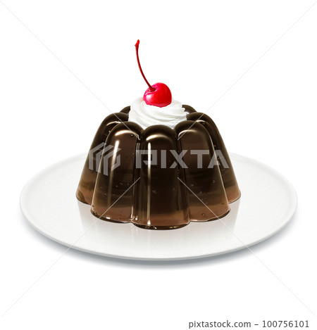 Coffee jelly illustration real 100756101
