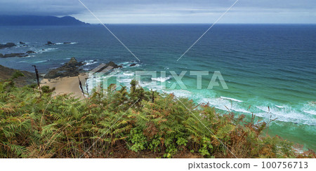 Seascape from Pena Furada Viewpoint, Ortigueira, Spain 100756713