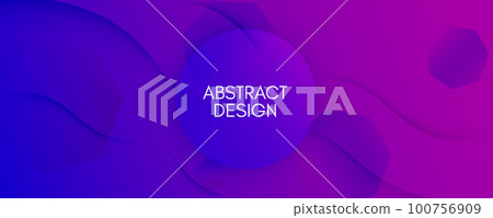 Illustration Template with Wave Shapes. Abstract Flow Lines. Curve Geometric Illustration Template with Wave Shapes. Abstract Flow Lines. Curve Geometric 100756909