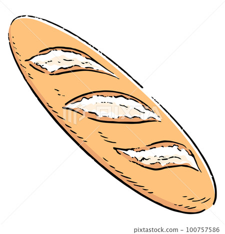 手繪法式麵包 100757586