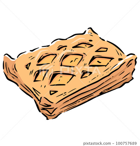 hand drawn apple pie 100757689