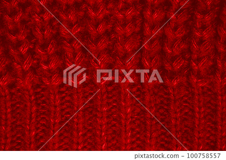 Organic knitted background with detail wool threads. 100758557