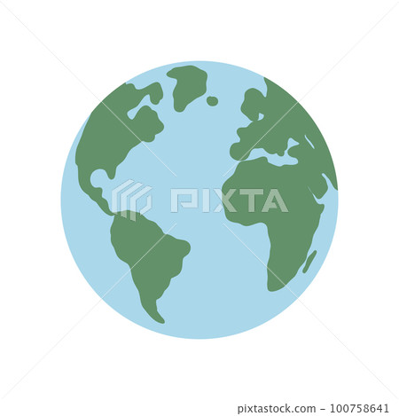 Earth planet icon. Vector illustration of flat planet Earth for web design, banner, infographic Earth planet icon. Vector illustration of flat planet Earth for web design, banner, infographic 100758641
