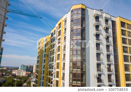 High rise apartment buildings in city residential area. High rise apartment buildings in city residential area. 100758650