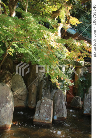 兵庫縣神戶市北區：有馬溫泉碳酸泉公園前的碳酸水池塘 100759540