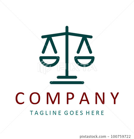 Vector law logo on which an abstract image Vector law logo on which an abstract image 100759722