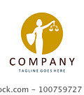 Vector law logo on which an abstract image 100759727