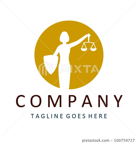 Vector law logo on which an abstract image Vector law logo on which an abstract image 100759727