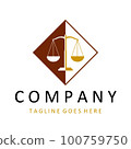 Vector law logo on which an abstract image 100759750