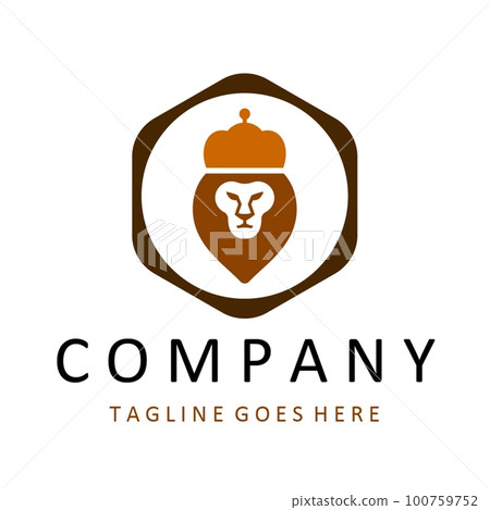 Royal Lion crown logo template. Royal Lion crown logo template. 100759752