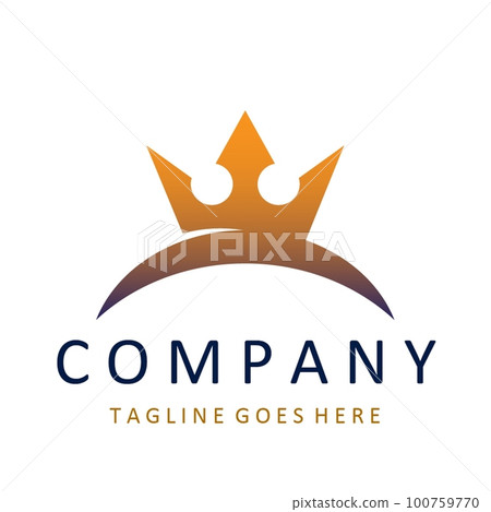 Royal Lion crown logo template. 100759770