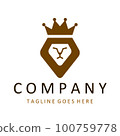 Royal Lion crown logo template. 100759778