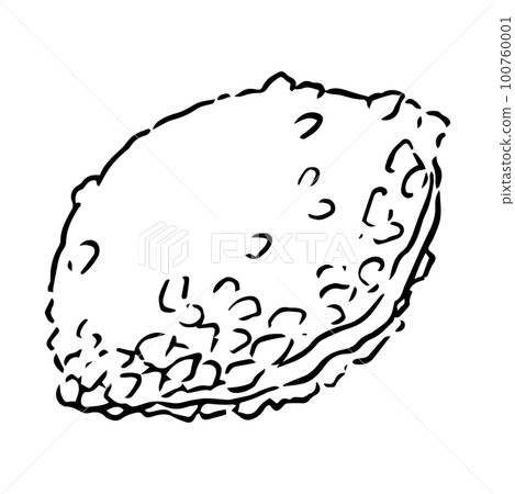 Hand-painted curry bread black and white 100760001