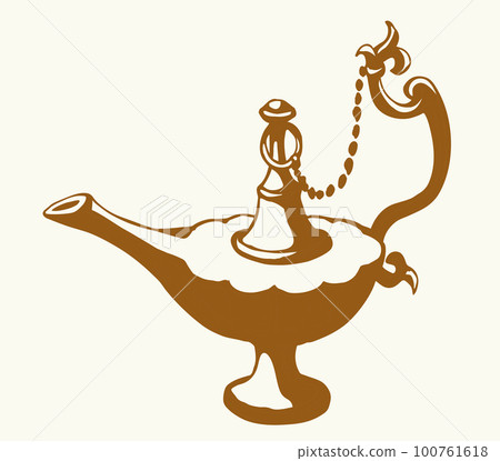 Lamp with a twinkle. Vector drawing Lamp with a twinkle. Vector drawing 100761618