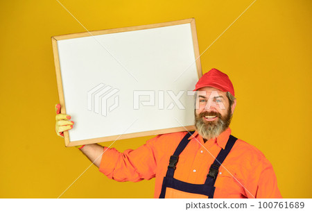 Creating solid foundation. Presentation on flipchart plan for construction. Builder men use flipchart. Engineer project, copy space. architect and engineering drawing. contractor giving presentation Creating solid foundation. Presentation on flipchart plan for construction. Builder men use flipchart. Engineer project, copy space. architect and engineering drawing. contractor giving presentation 100761689