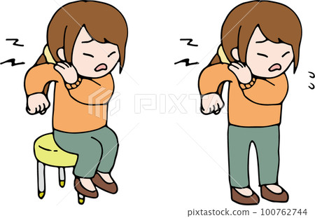 肩痛的女人 肩痛的女人 100762744