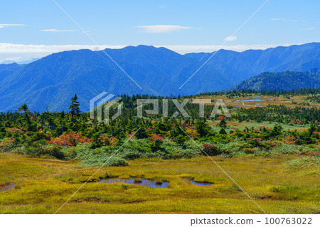 Mt. Naeba, a paradise in the sky with autumn leaves, one hundred famous mountains Niigata 100763022