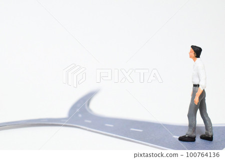 A parting road, an image of the turning point A parting road, an image of the turning point 100764136