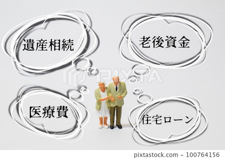 An image of a worried old man 100764156