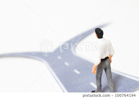 A parting road, an image of the turning point 100764194