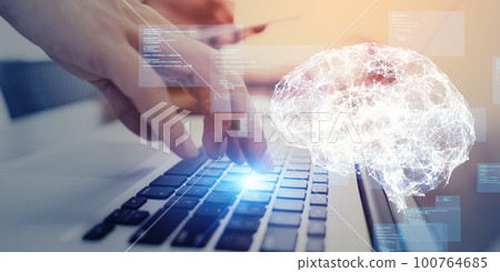 句子生成 AI 圖像 橫幅和廣告的水平視覺效果 100764685