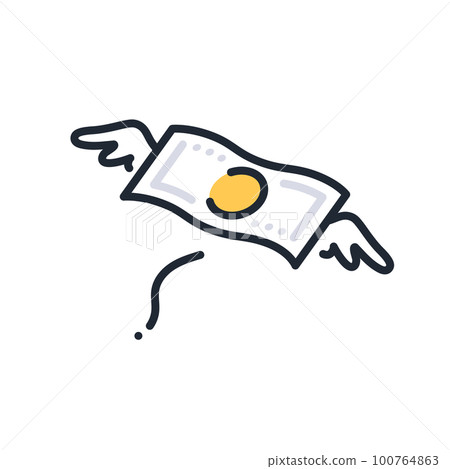Simple icon vector illustration material of flying bills Simple icon vector illustration material of flying bills 100764863