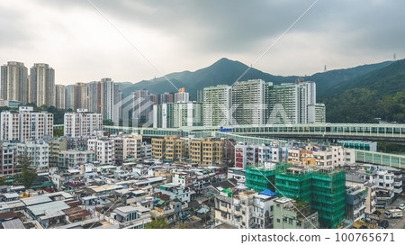 Squatter at Tai Wai, Sha Tin, Hong Kong March 18 2023 Squatter at Tai Wai, Sha Tin, Hong Kong March 18 2023 100765671