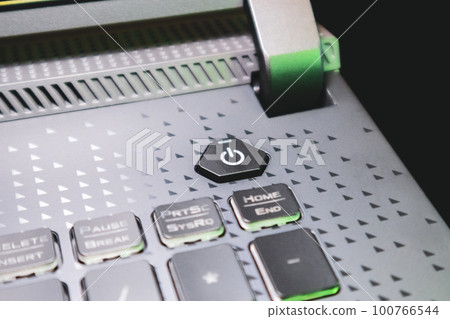 Keys with illumination, notebook keyboard close-up 100766544