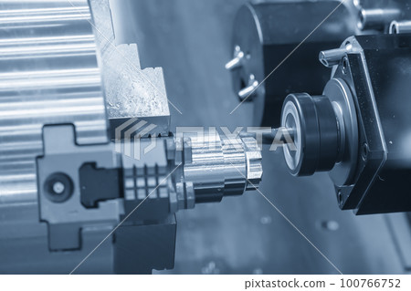 The high technology metal working with CNC turning machine. 100766752