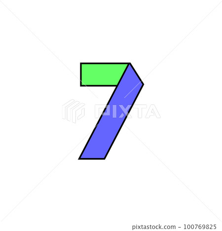 Font alphabet folded from colored paper, number made in multi-colored ribbon, vector illustration 10EPS Font alphabet folded from colored paper, number made in multi-colored ribbon, vector illustration 10EPS 100769825