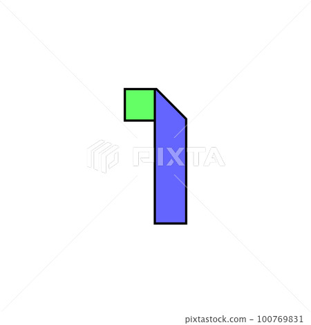 Font alphabet folded from colored paper, number made in multi-colored ribbon, vector illustration 10EPS Font alphabet folded from colored paper, number made in multi-colored ribbon, vector illustration 10EPS 100769831