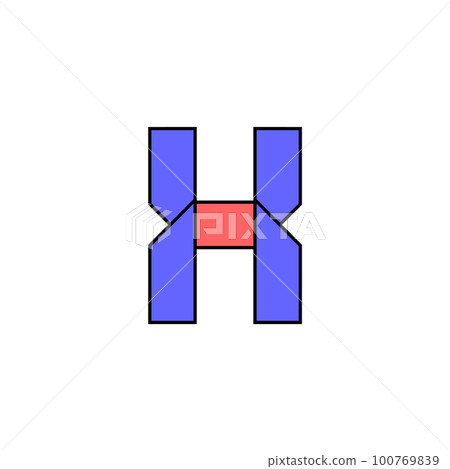 Font alphabet folded from colored paper, letter made in multi-colored ribbon, vector illustration 10EPS Font alphabet folded from colored paper, letter made in multi-colored ribbon, vector illustration 10EPS 100769839