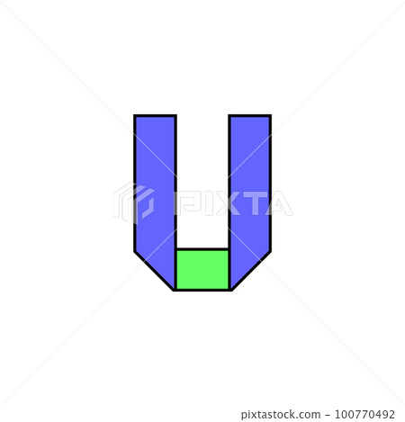 Font alphabet folded from colored paper, letter made in multi-colored ribbon, vector illustration 10EPS Font alphabet folded from colored paper, letter made in multi-colored ribbon, vector illustration 10EPS 100770492
