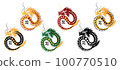2024 Chinese new year dragon symbol. Year of the dragon character isolate vector. 100770510