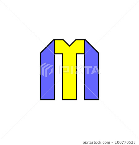 Font alphabet folded from colored paper, letter made in multi-colored ribbon, vector illustration 10EPS Font alphabet folded from colored paper, letter made in multi-colored ribbon, vector illustration 10EPS 100770525