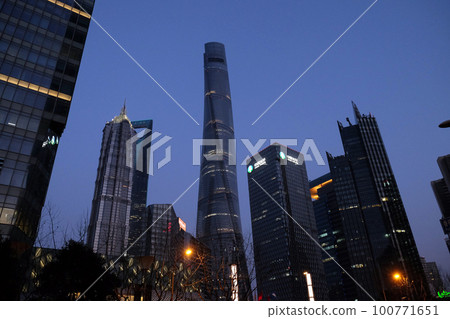 Shanghai World financial center skyscrapers 100771651