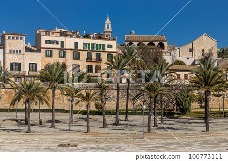 La Calatrava quarter in historic centre of Palma, Majorca, Mallorca, Balearic Islands, Spain, Europe La Calatrava quarter in historic centre of Palma, Majorca, Mallorca, Balearic Islands, Spain, Europe 100773111