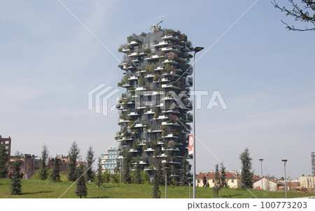 Bosco Verticale is located in the central city of Milan in northern Italy. It means "vertical forest" in Italian. Bosco Verticale is located in the central city of Milan in northern Italy. It means "vertical forest" in Italian. 100773203