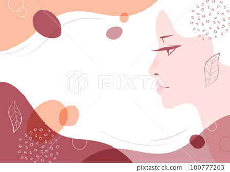 Female profile and hair blowing in the wind Hair care beauty illustration (nude color) Female profile and hair blowing in the wind Hair care beauty illustration (nude color) 100777203