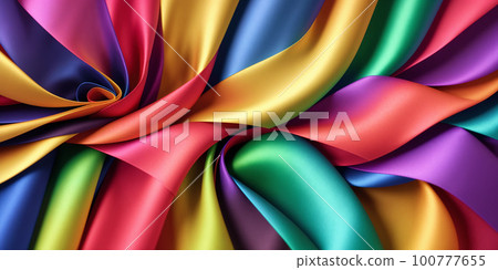 Abstract background of colorful ribbons 100777655