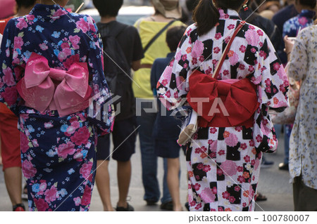 Summer festival people yukata Summer festival people yukata 100780007