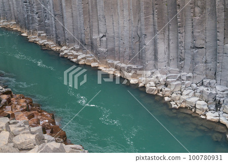 Iceland's Famous Basalt Column Studlagil Canyon Iceland's Famous Basalt Column Studlagil Canyon 100780931