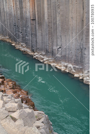 Iceland's Famous Basalt Column Studlagil Canyon Iceland's Famous Basalt Column Studlagil Canyon 100780935