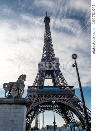 Famous Eiffel Tower (Tour Eiffel) In The Capital Of France Paris 100781041