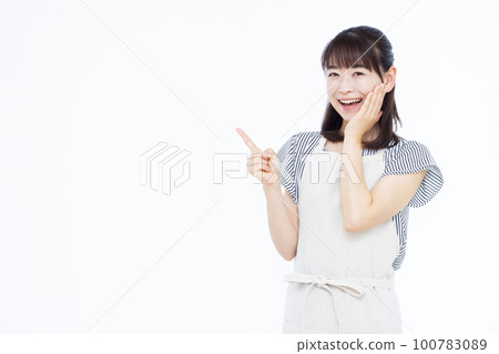 Housewife in her thirties who is introducing Housewife in her thirties who is introducing 100783089