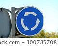 European roundabout road sign 100785708