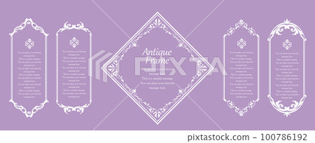 Elegant wedding card material collection inspired by summer 100786192