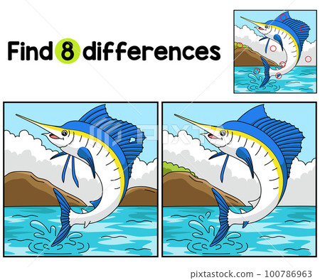 Sail Fish Animal Find The Differences 100786963